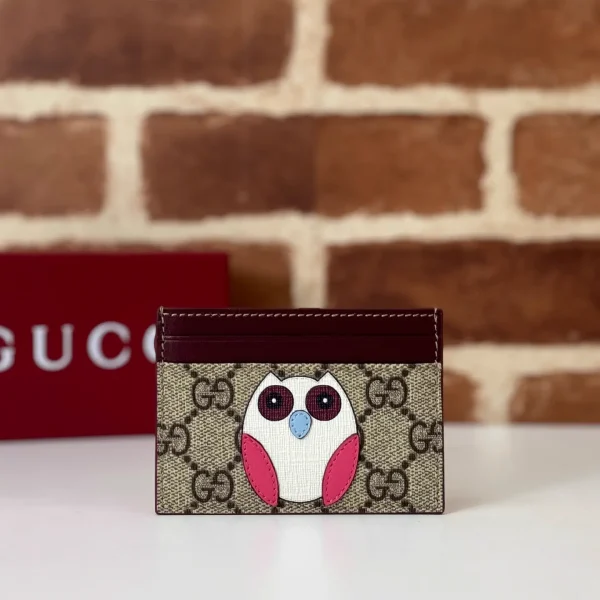 Gucci Owl Applique Monogram Card Holder image 1