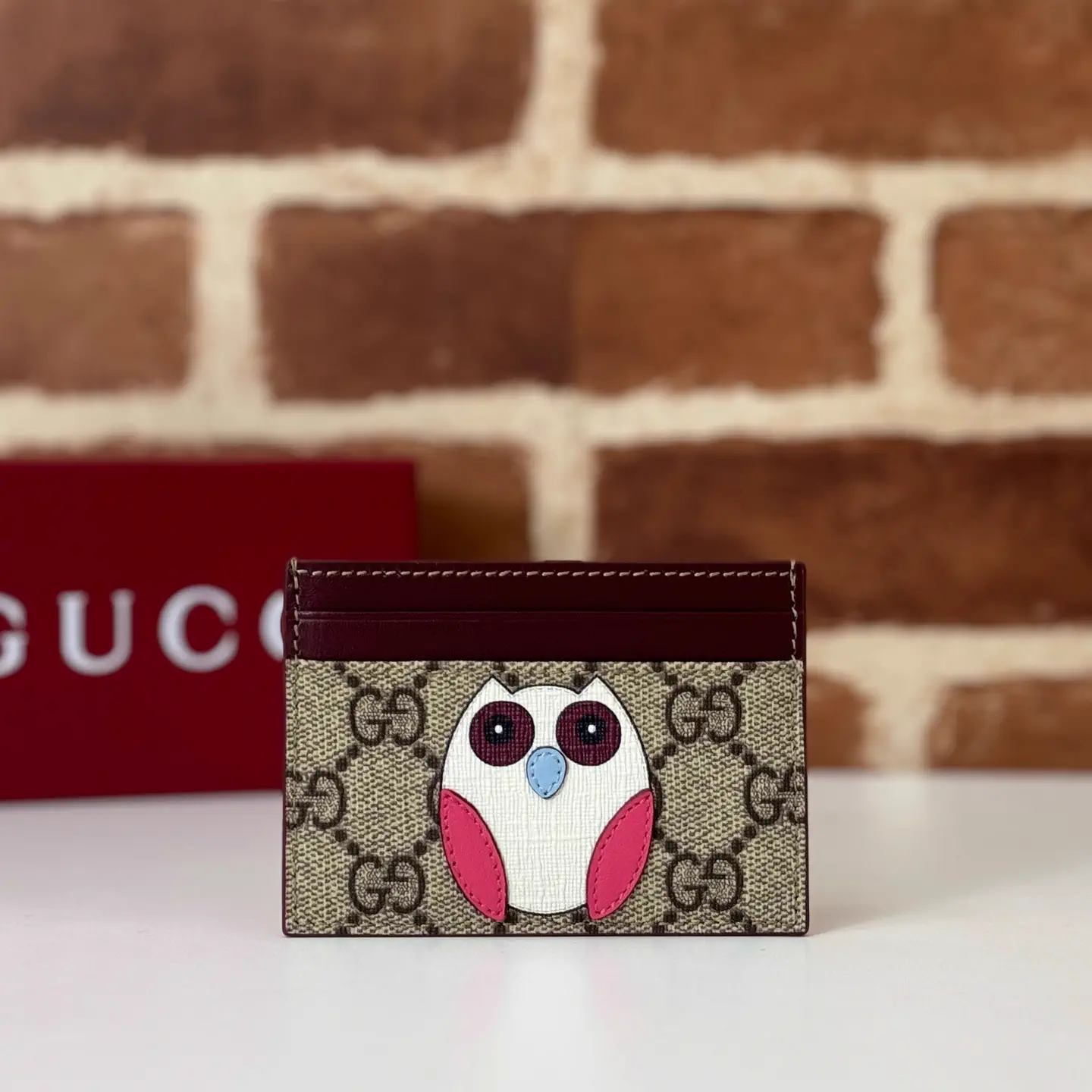 Gucci Owl Applique Monogram Card Holder image 1