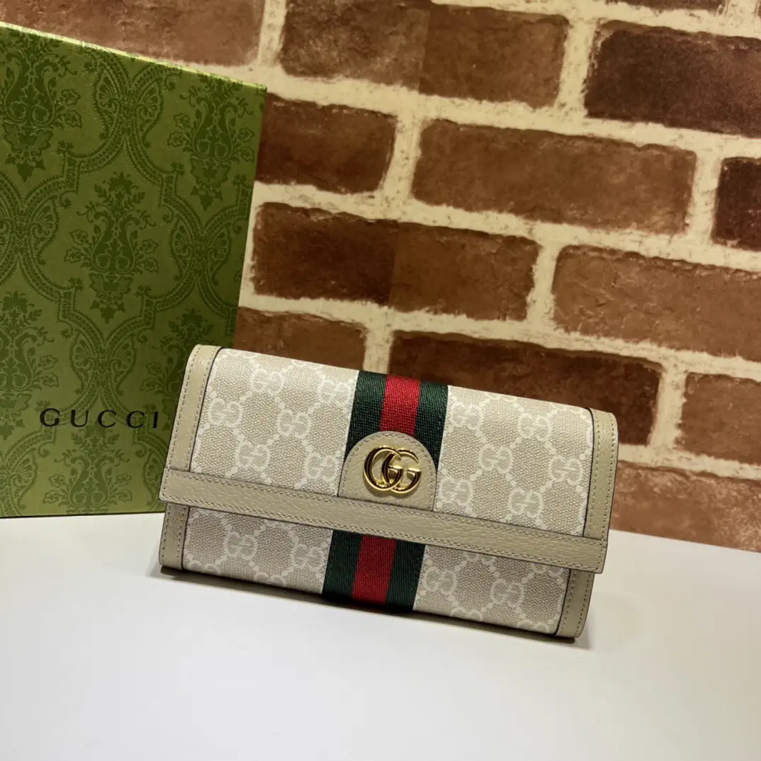 Gucci Monogram Web Stripe Long Wallet image 1