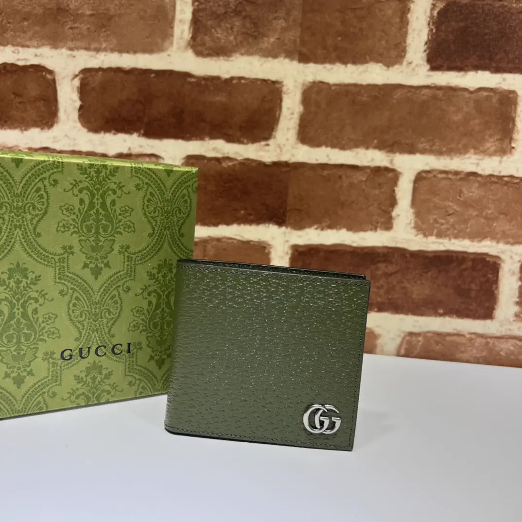 Gucci Army Green Bifold Wallet image 1
