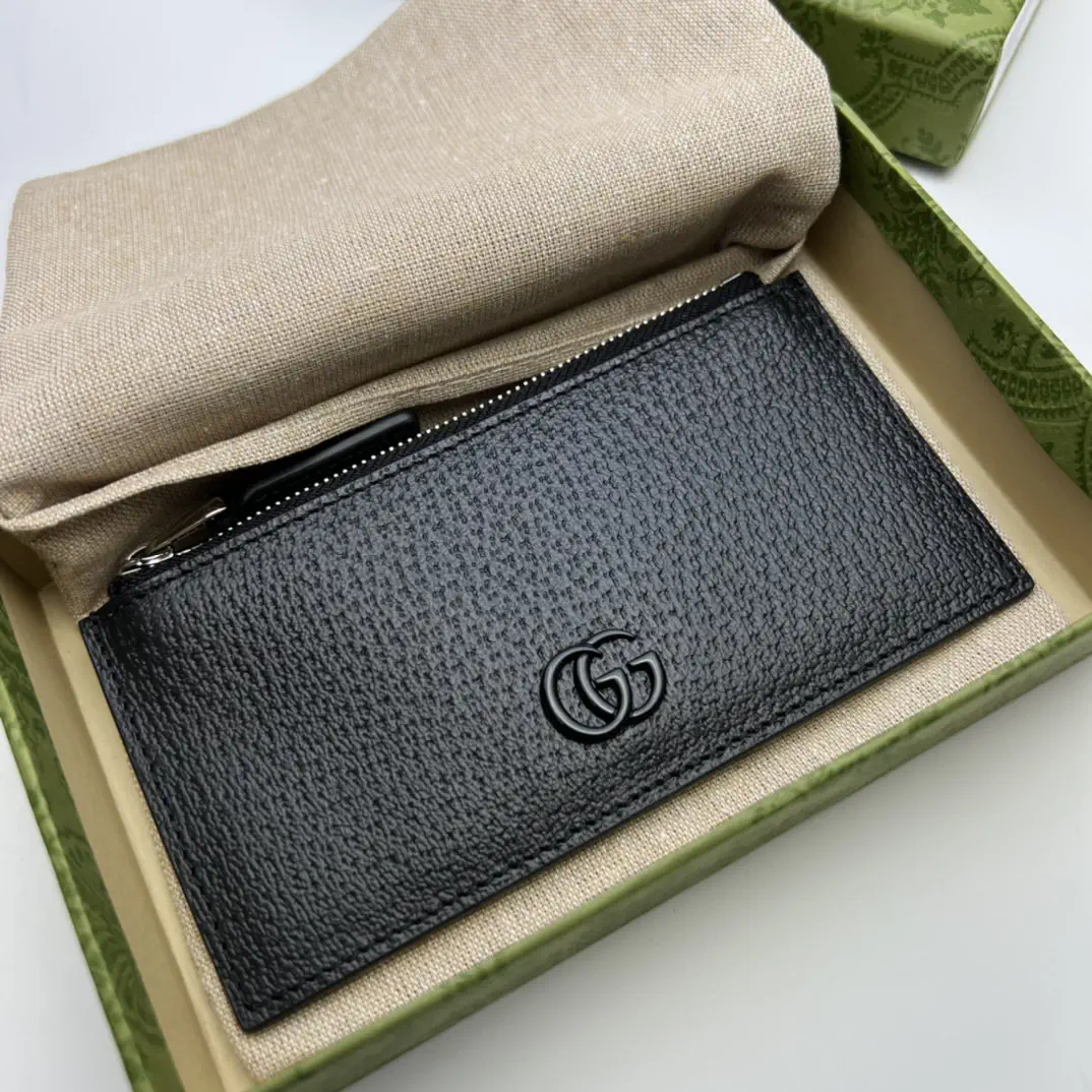 Gucci Black Zip Card Holder image 1