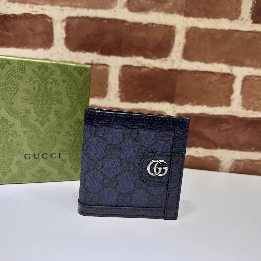 Gucci Dark Blue Monogram Wallet image 1