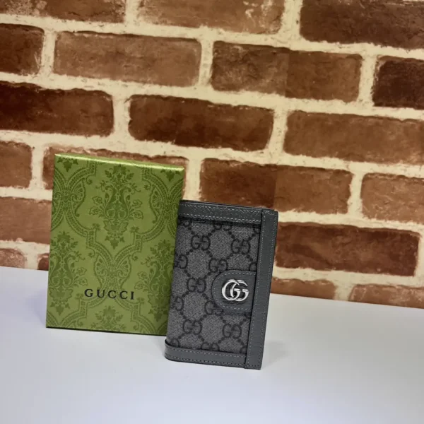 Gucci Gray Monogram Card Holder image 1
