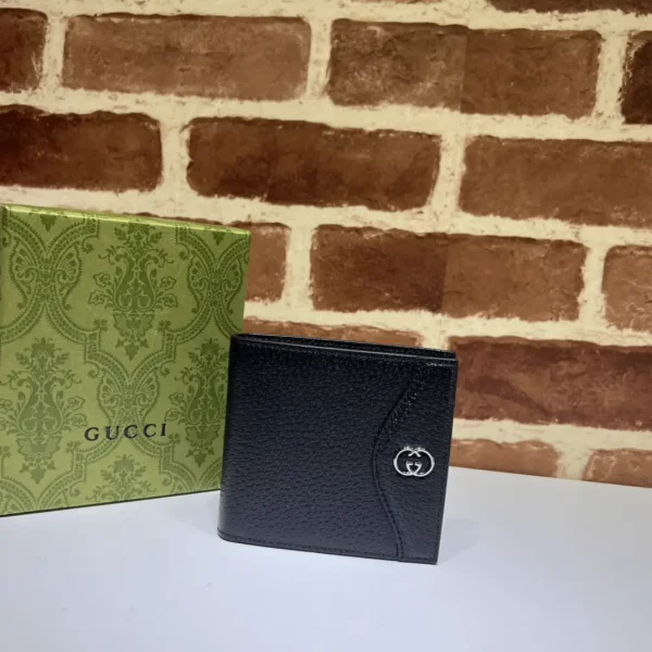 Gucci Black Bifold Wallet with Interlocking G Detail image 1