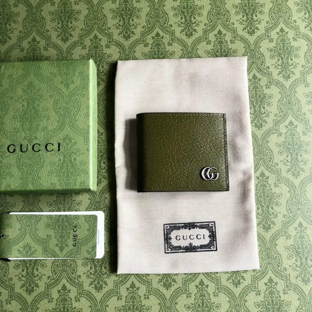 Gucci Olive Green Bifold Wallet image 1