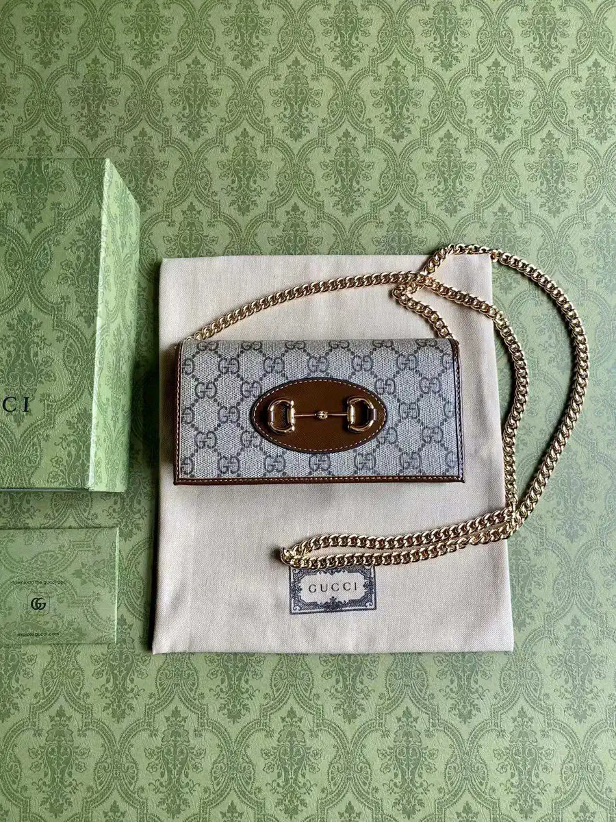Gucci Horsebit 1955 Monogram Chain Wallet image 1
