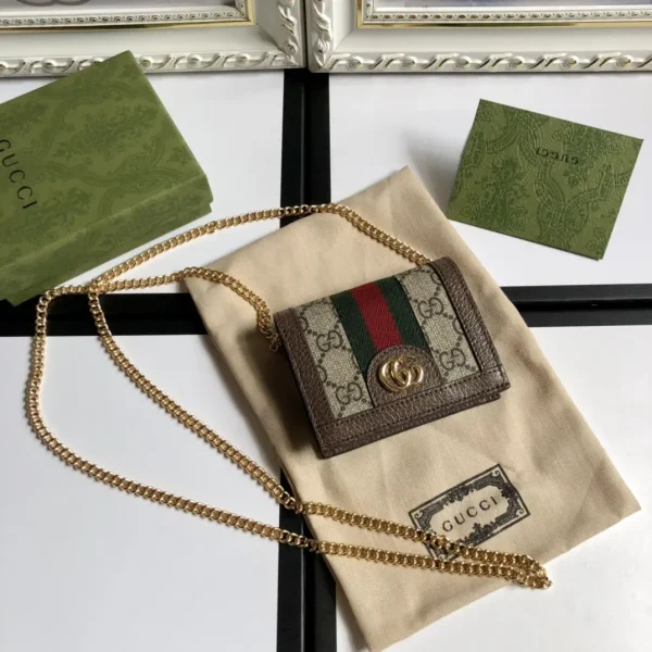 Gucci Monogram Chain Card Holder image 1