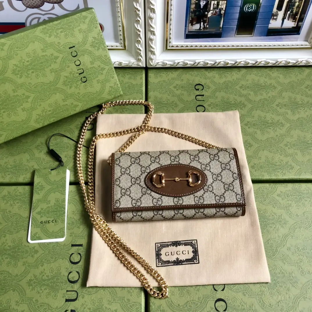 Gucci 1955 Horsebit Monogram WOC Chain Bag image 1