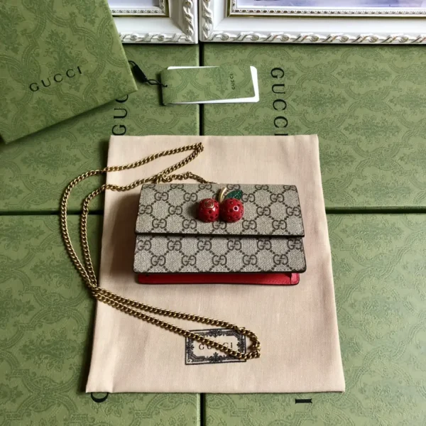 Gucci GG Monogram Cherry Chain Wallet image 1