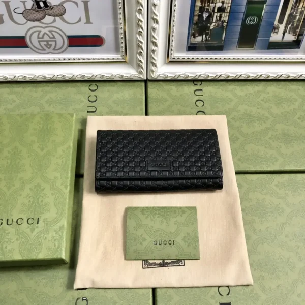 Gucci Black Monogram Bi-fold Wallet image 1