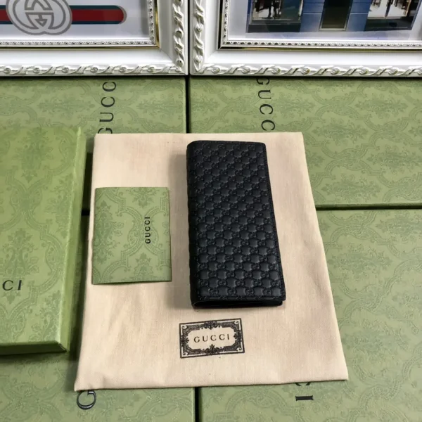 Gucci Black Embossed Long Wallet image 1