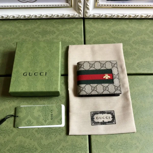 Gucci Monogram Web Stripe Bee Wallet image 1