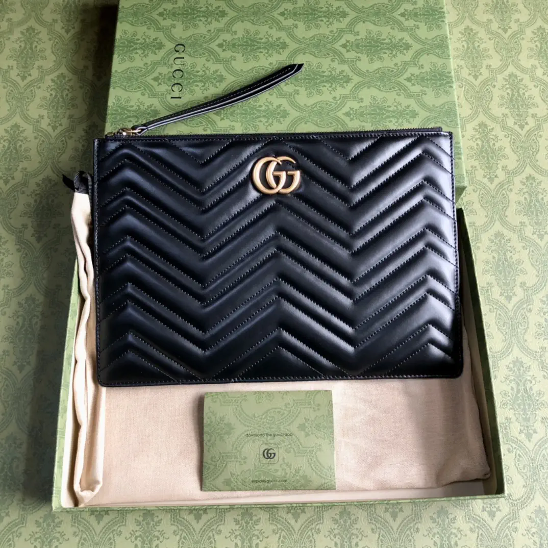Gucci Black Quilted Clutch image 1