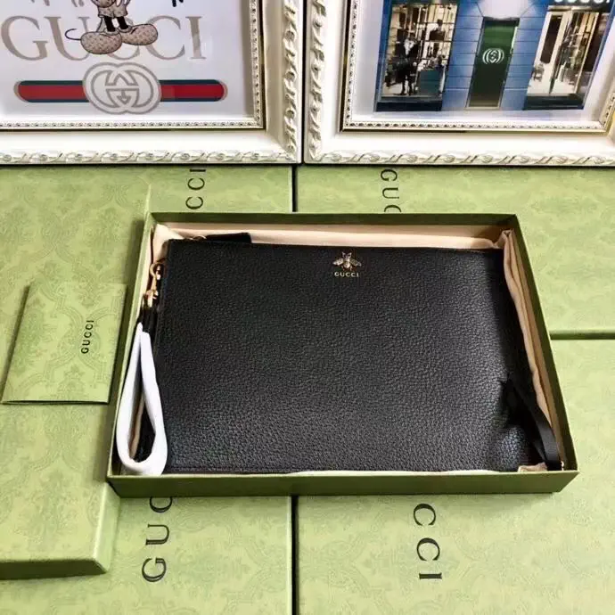 Gucci Black Leather Clutch image 1