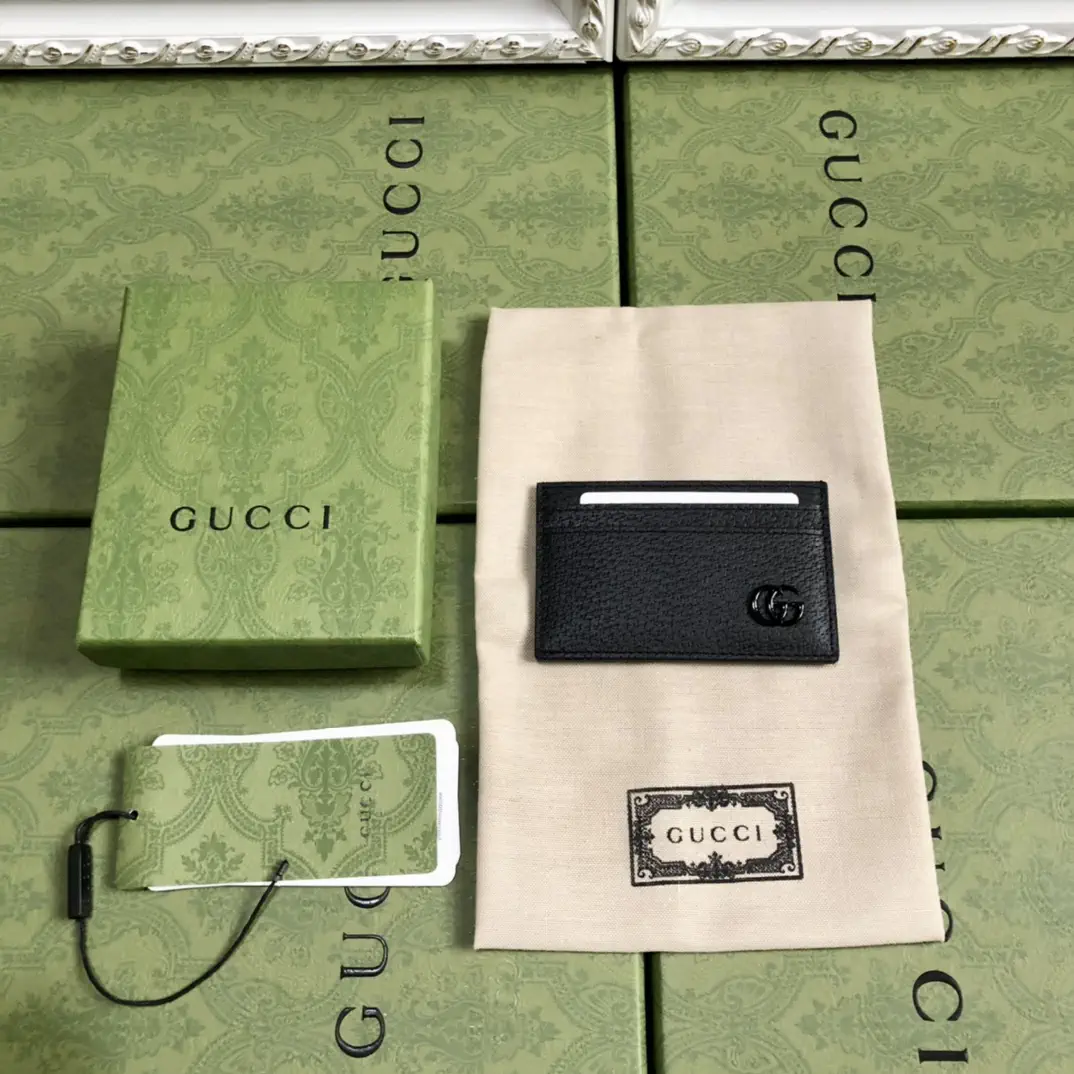 Gucci Black Leather Card Holder image 1