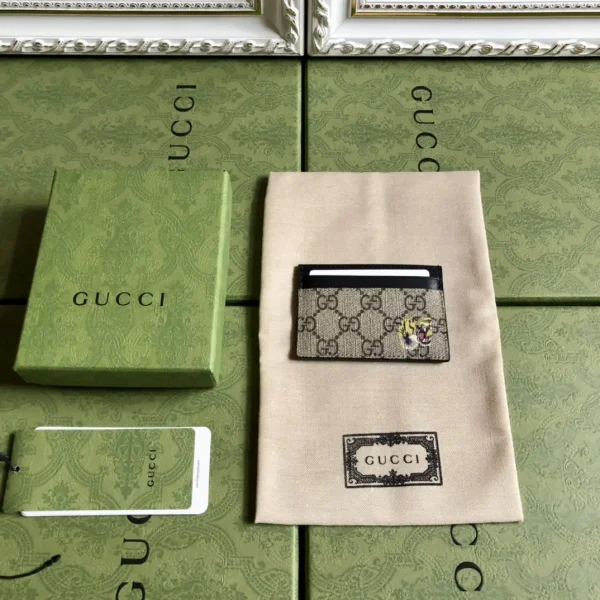 Gucci Monogram Tiger Print Card Holder image 1