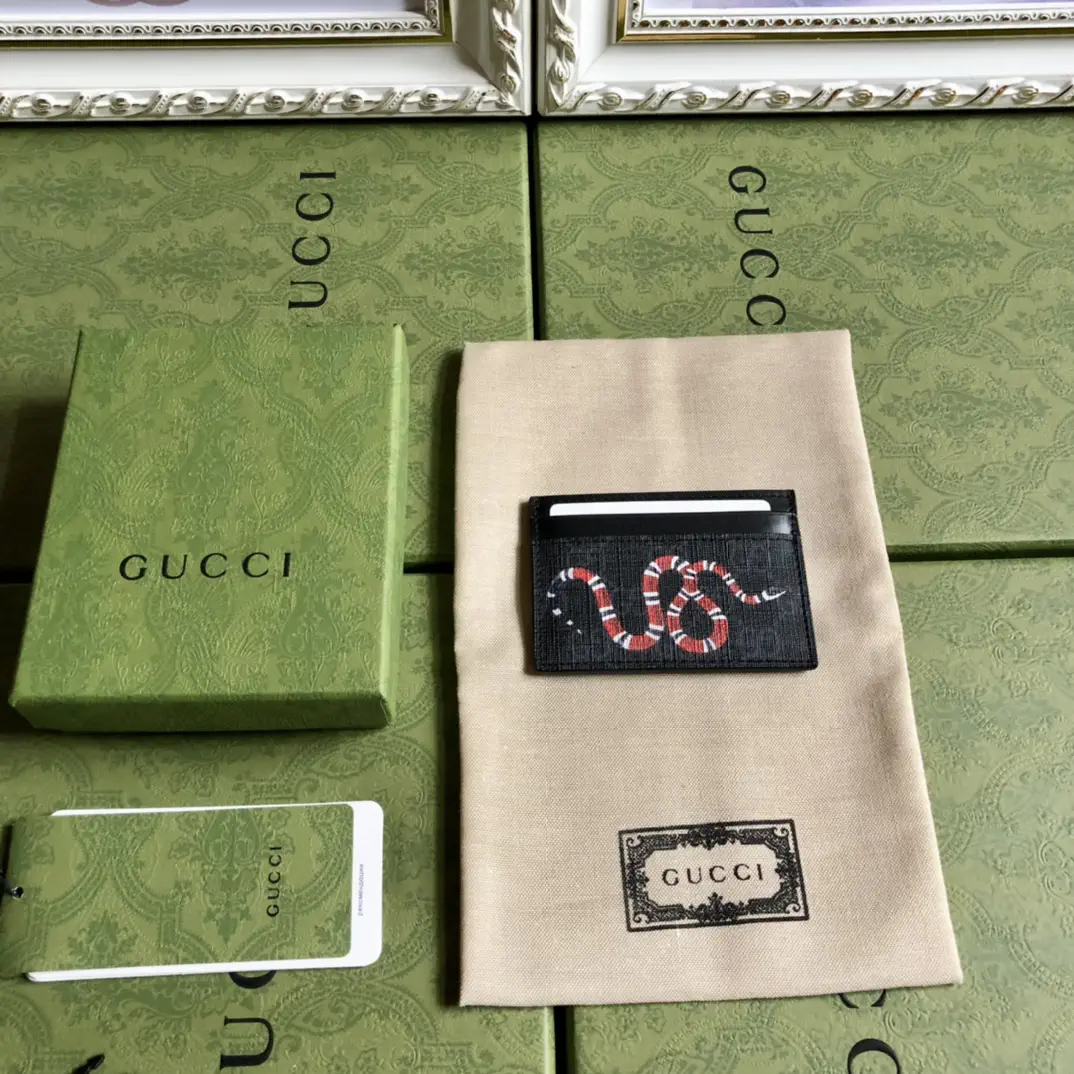 Gucci Snake Print Card Holder image 1