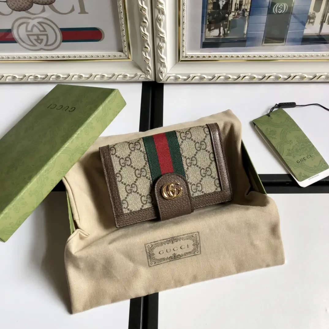 Gucci Monogram Web Stripe Passport Holder image 1