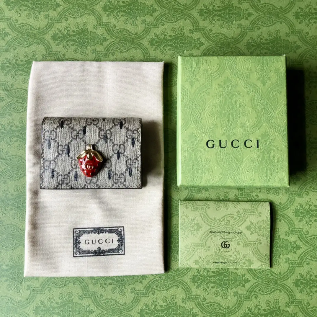 Gucci Ophidia Strawberry Card Holder image 1