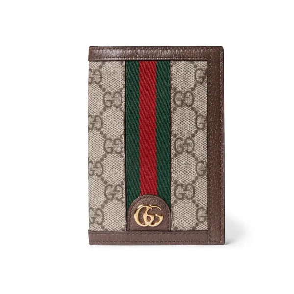 Gucci GG Monogram Web Stripe Passport Wallet image 1