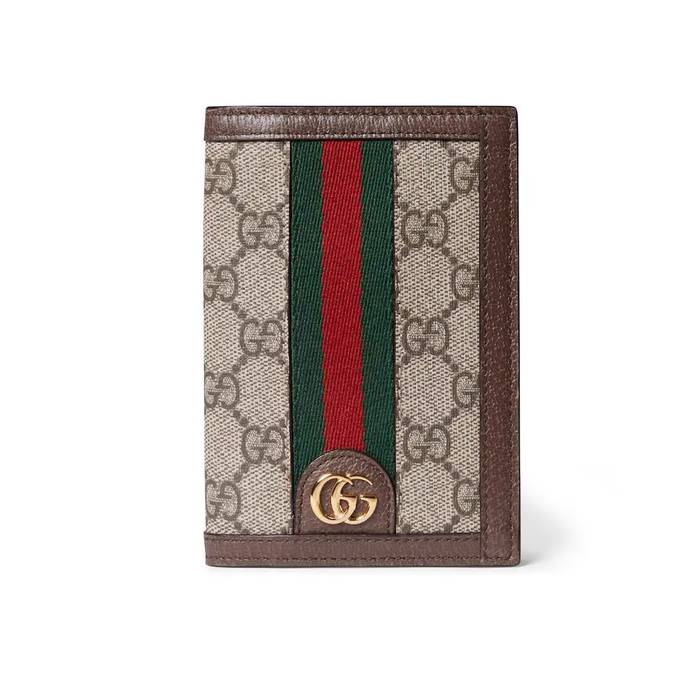 Gucci GG Monogram Web Stripe Passport Wallet image 1