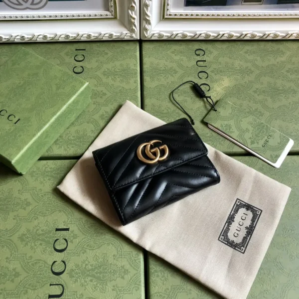 Gucci Quilted Card Holder with Double G Logo image 1