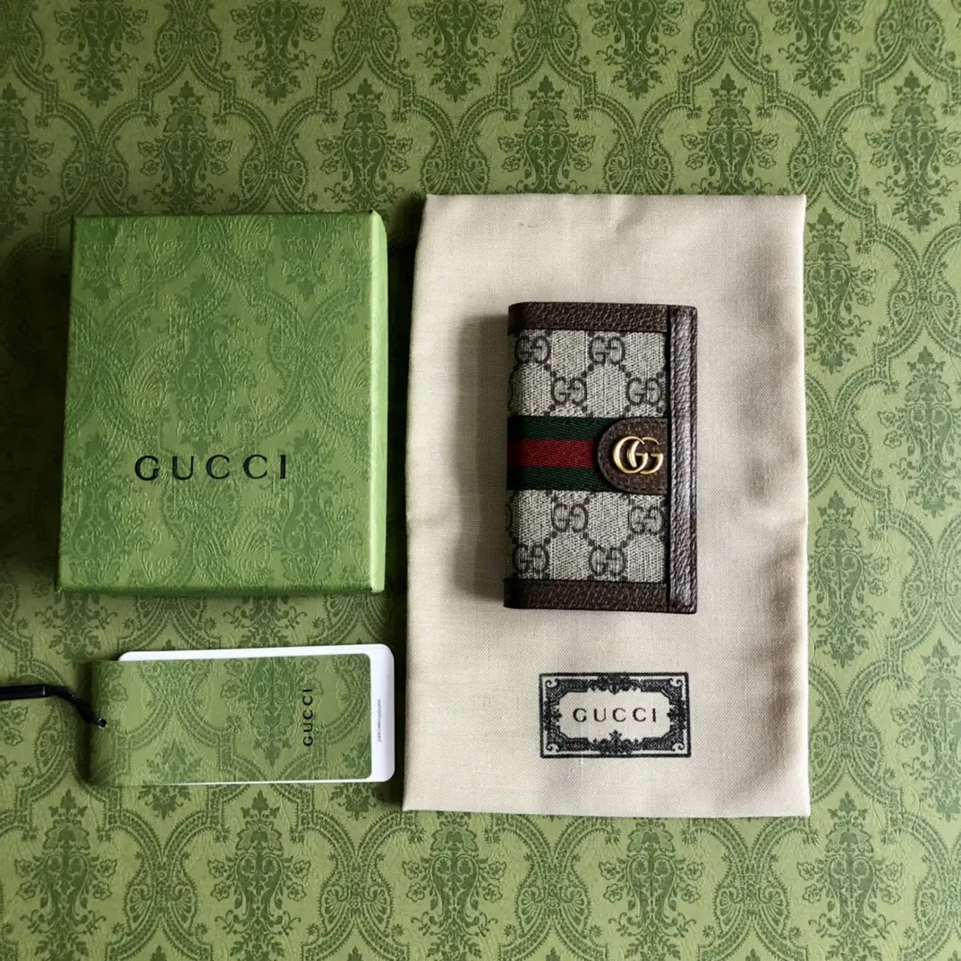 Gucci Monogram Canvas Card Holder image 1
