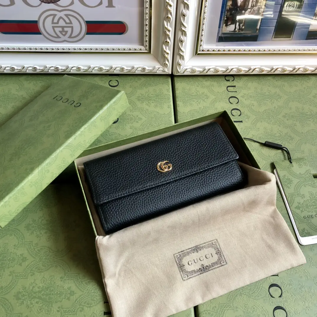 Gucci Black Leather Long Wallet image 1