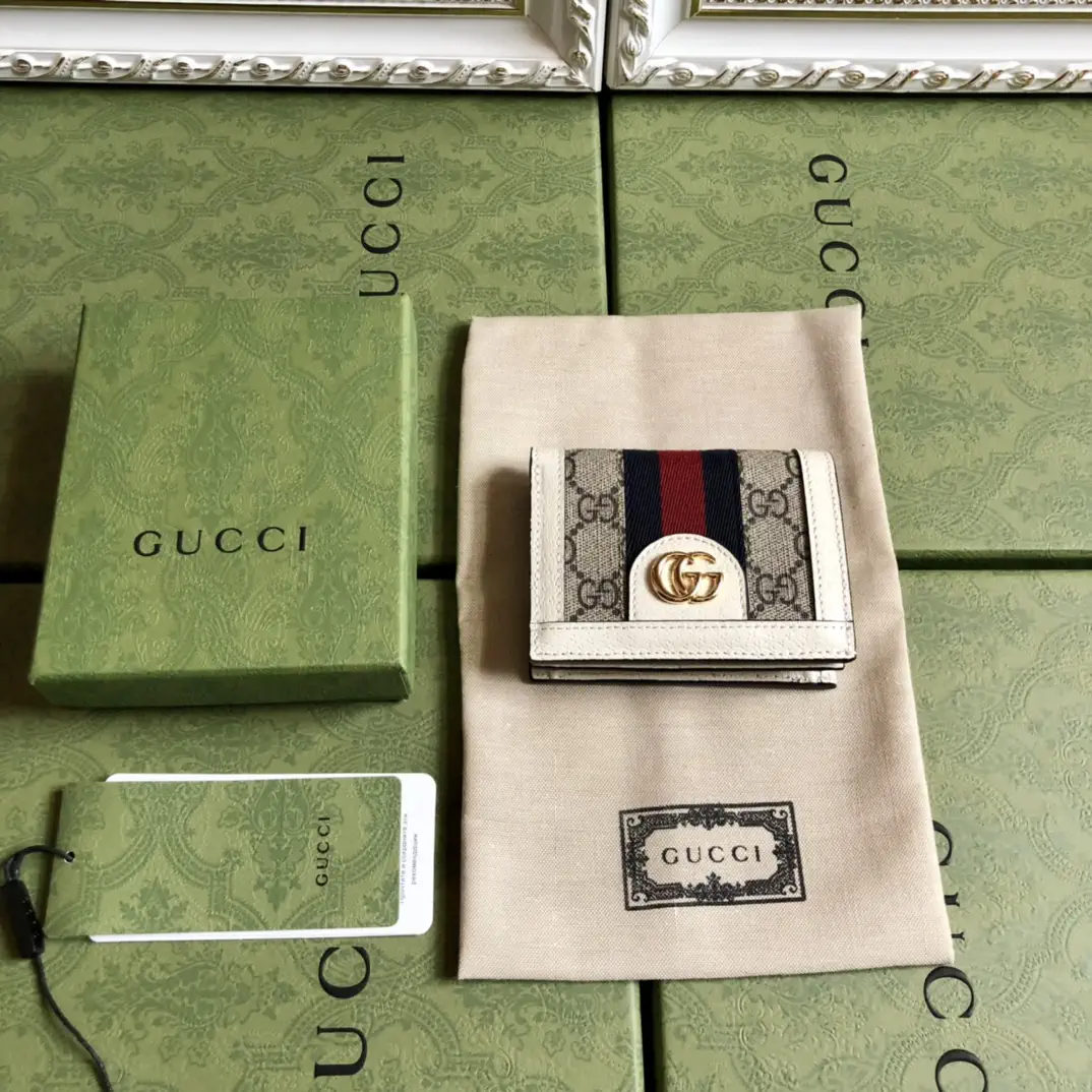 Gucci GG Monogram Web Stripe Wallet image 1