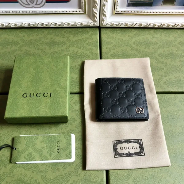 Gucci Black Embossed GG Wallet image 1