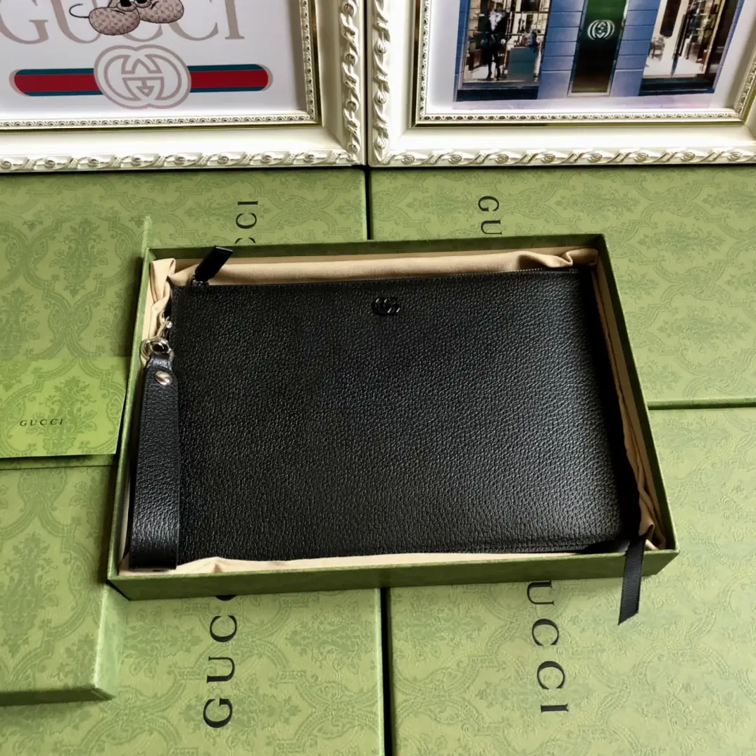Gucci Black Leather Clutch image 1