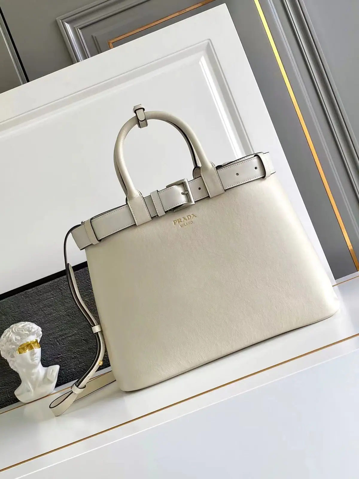 Prada Leather Top Handle Bag image 1