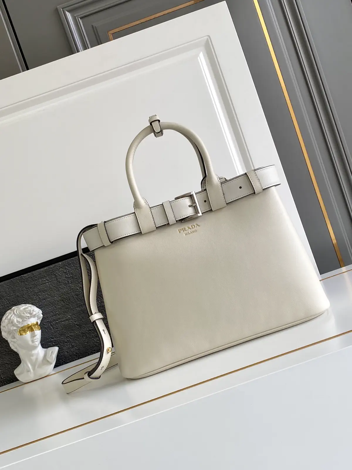 Prada Belted Top Handle Tote Bag image 1