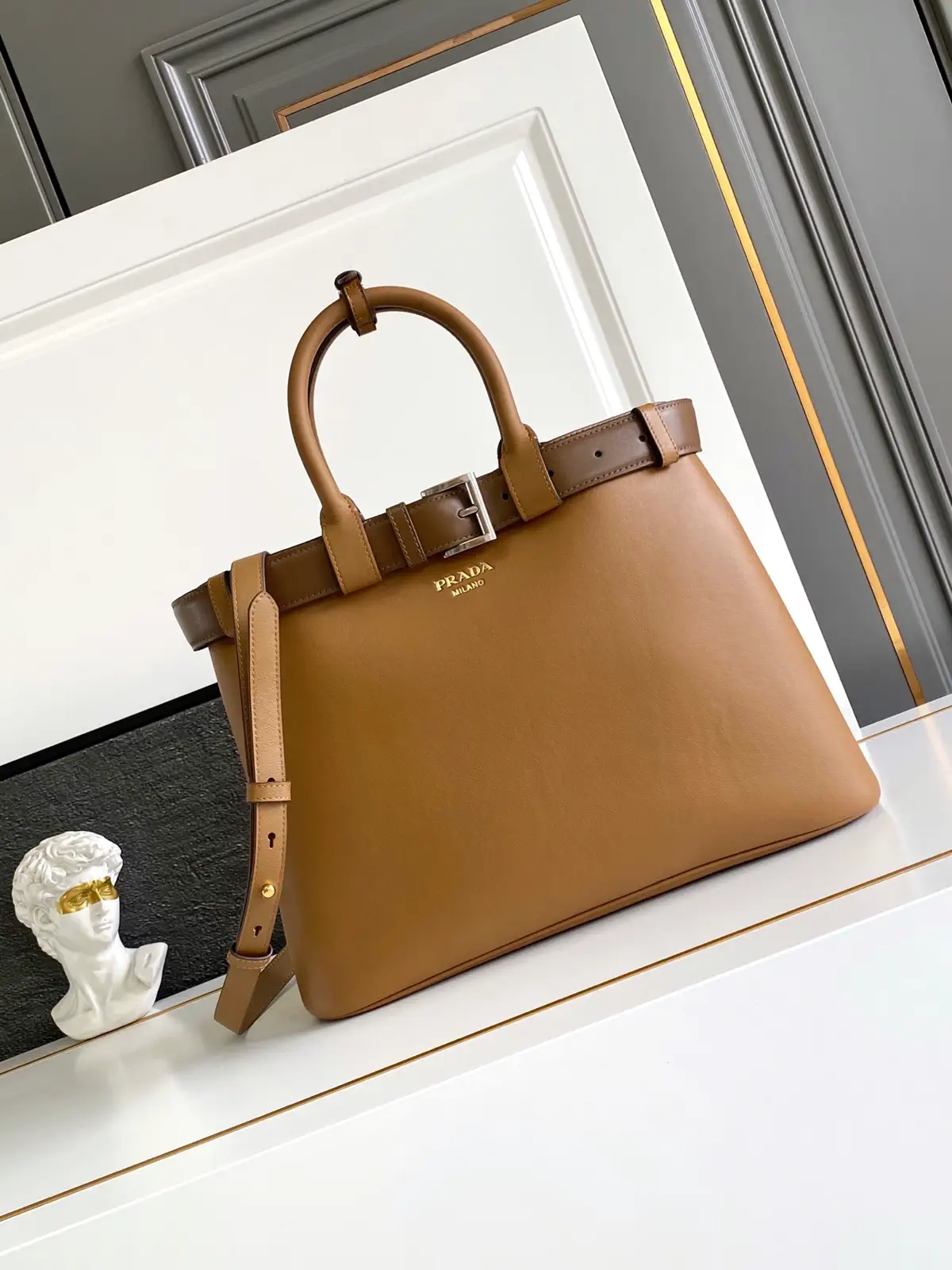 Prada Leather Top Handle Bag image 1