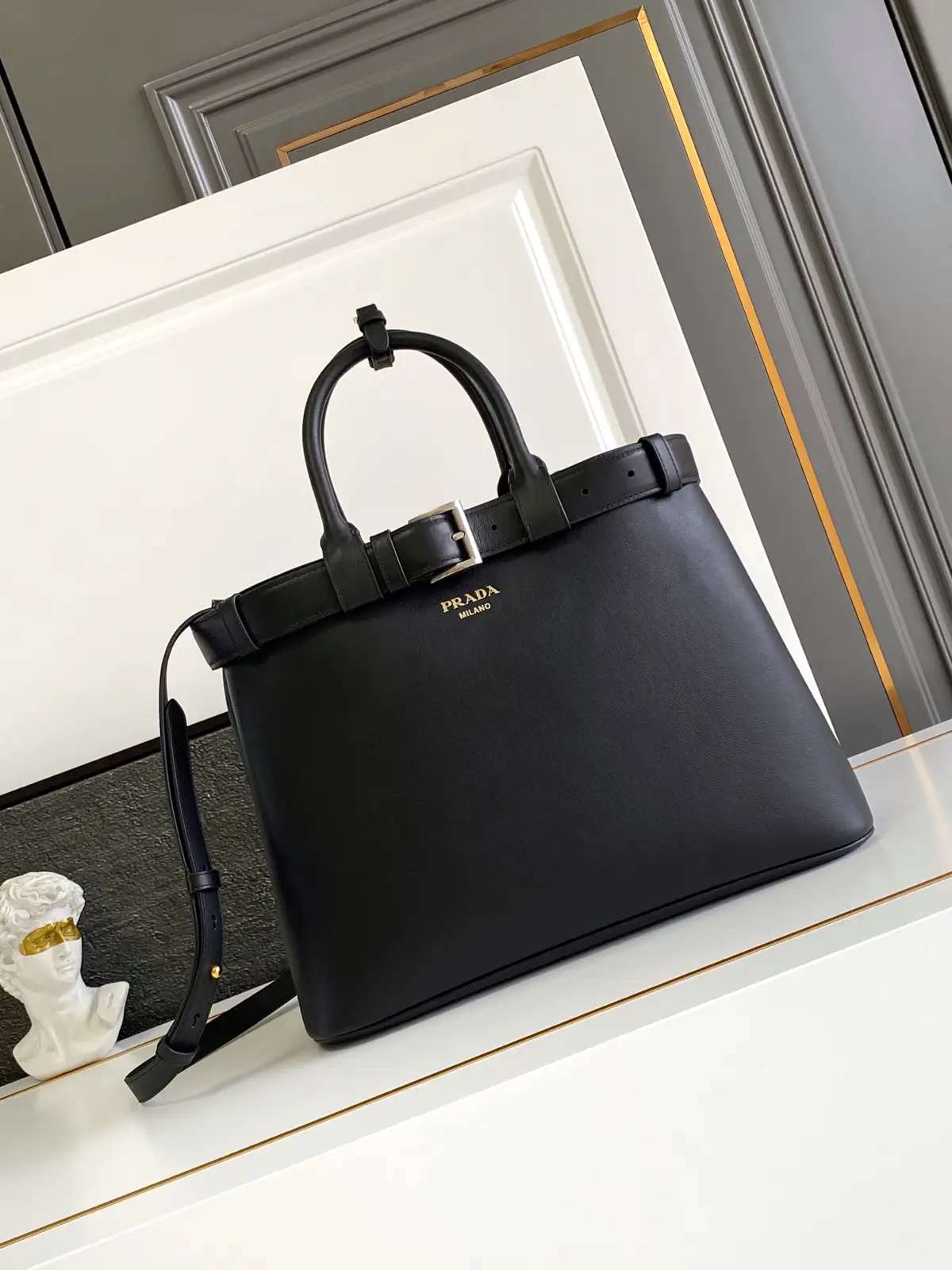 Prada Leather Top Handle Bag image 1