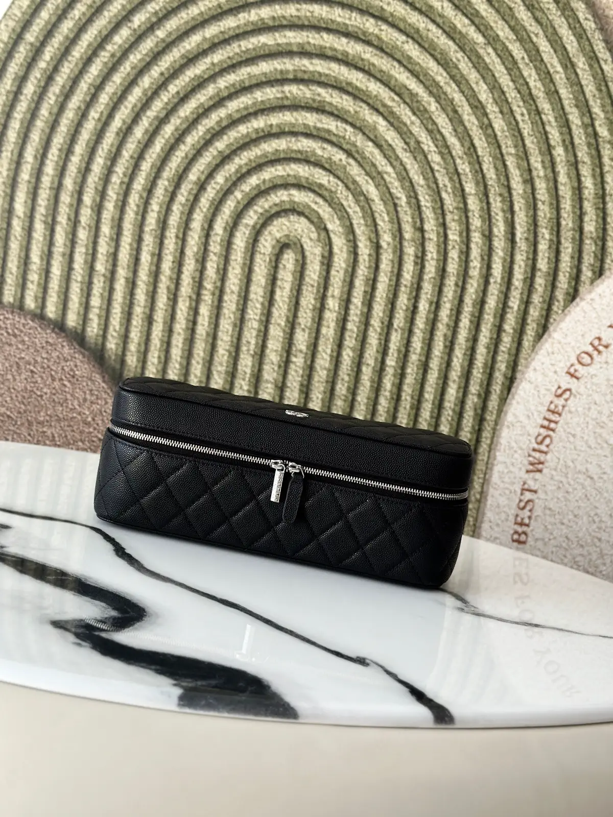 Chanel Quilted Leather Toiletry Bag image 1