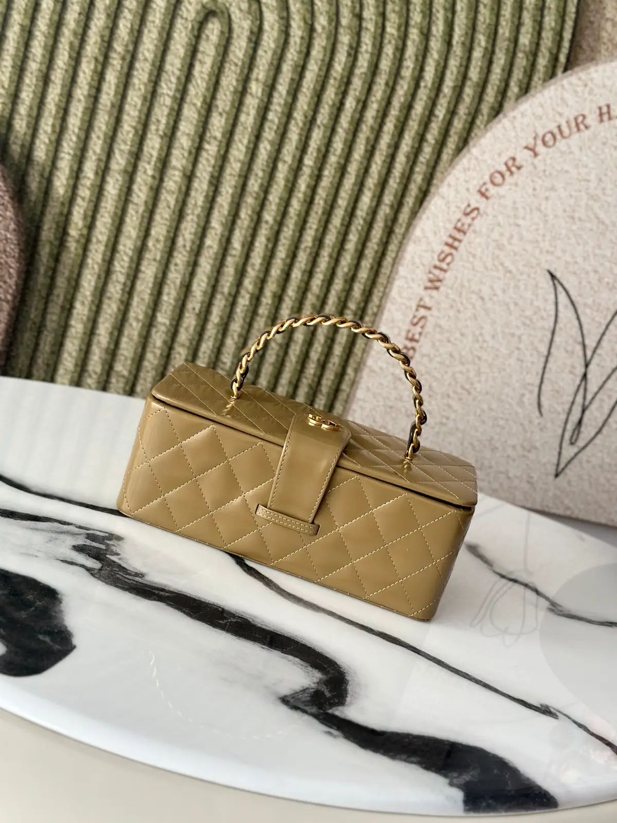 Chanel Quilted Top Handle Cosmetic Bag image 1