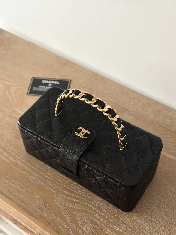 Chanel Quilted Top Handle Cosmetic Bag image 1