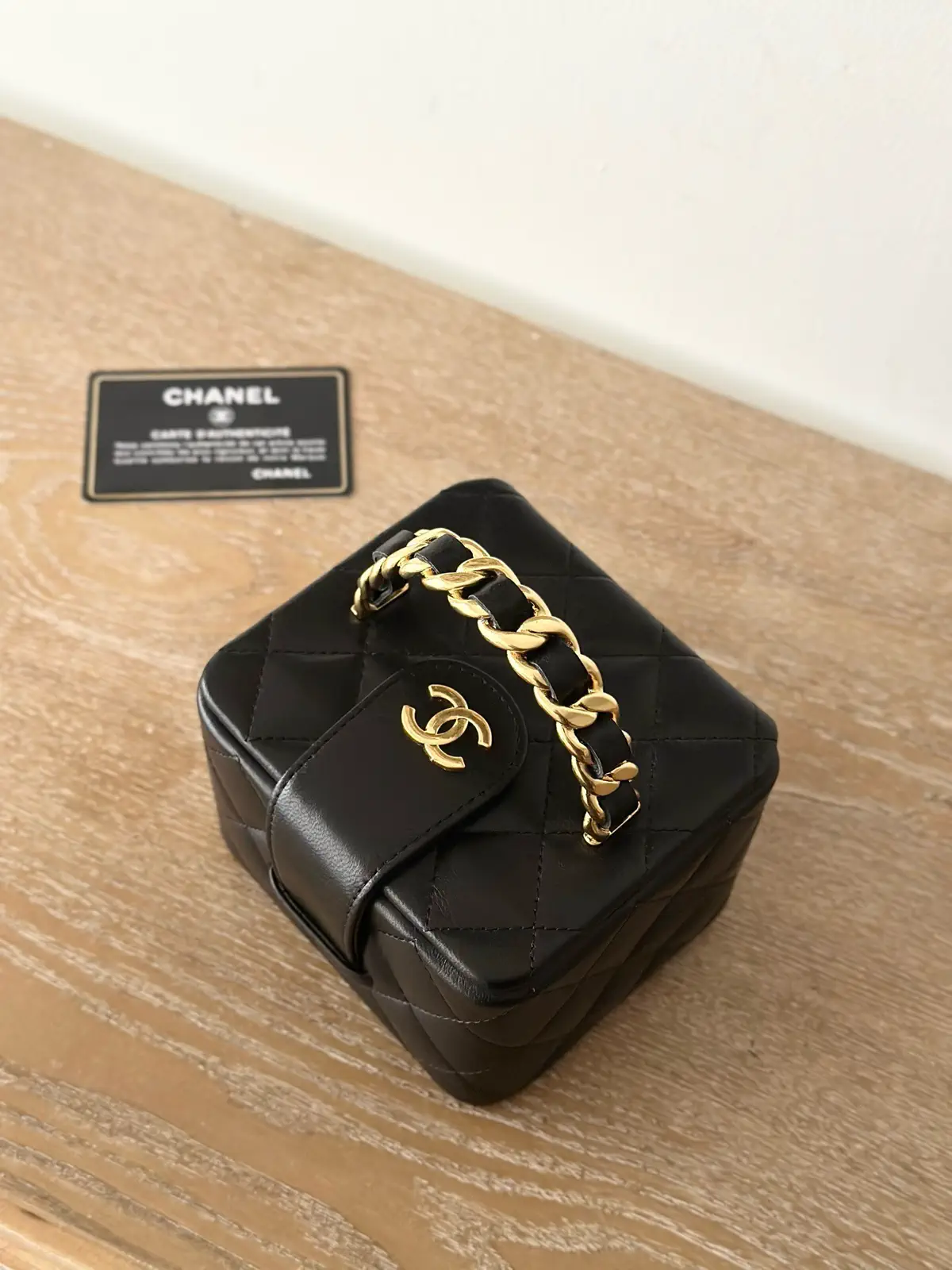 Chanel Quilted Top Handle Cosmetic Bag image 1