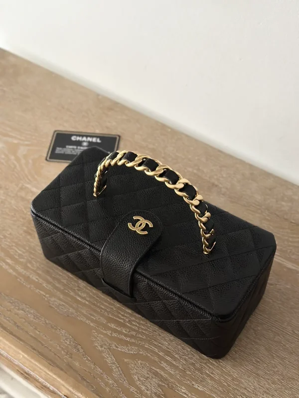 Chanel Quilted Top Handle Cosmetic Bag image 1