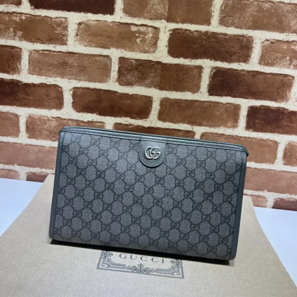 Gucci Gray Monogram Clutch image 1