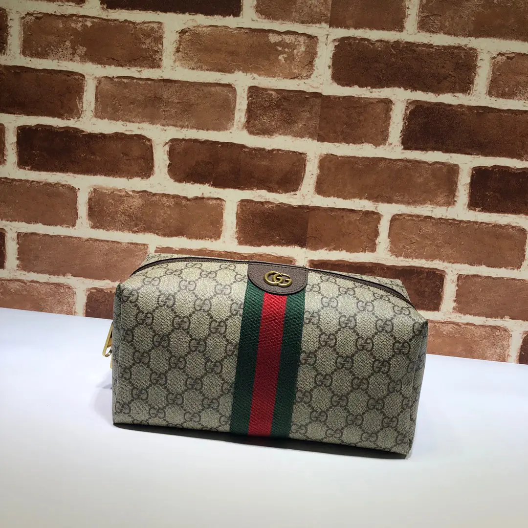 Gucci Monogram Web Stripe Toiletry Bag image 1