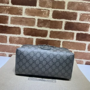 Gucci Gray Monogram Toiletry Bag image 1