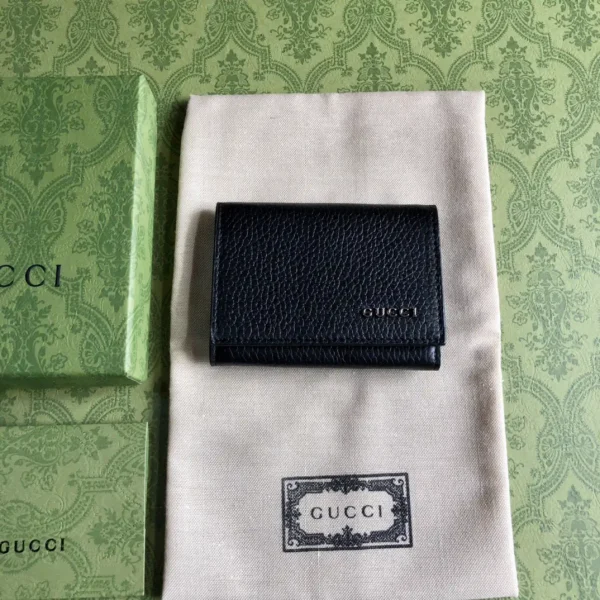 Gucci Black Leather Long Card Holder image 1