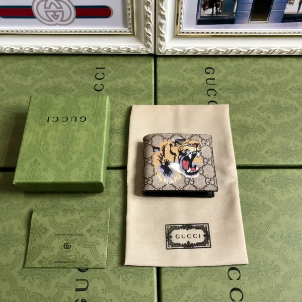 Gucci Tiger Print Monogram Wallet image 1
