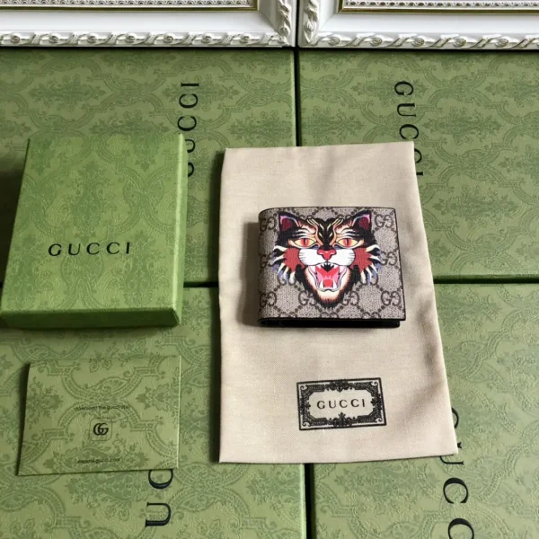 Gucci Cat Print Monogram Wallet image 1