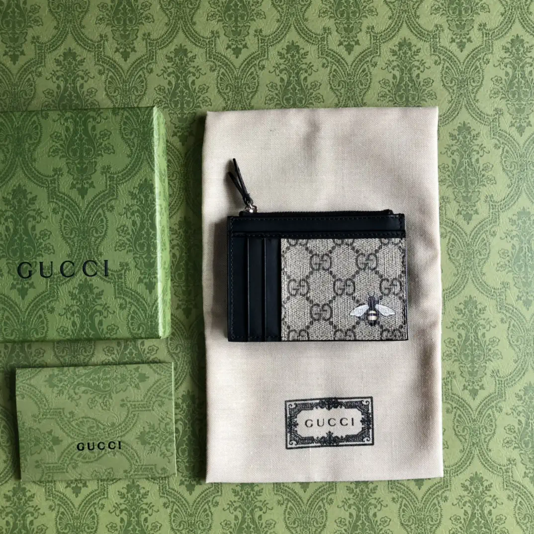 Gucci Bee Monogram Card Holder image 1