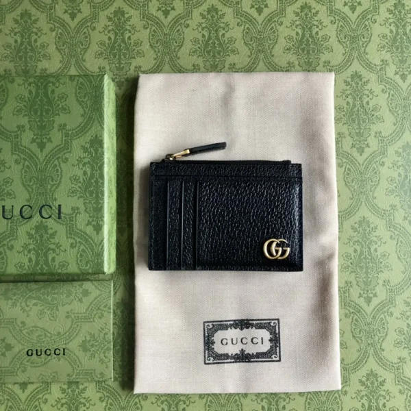 Gucci Marmont Black Leather Card Holder image 1