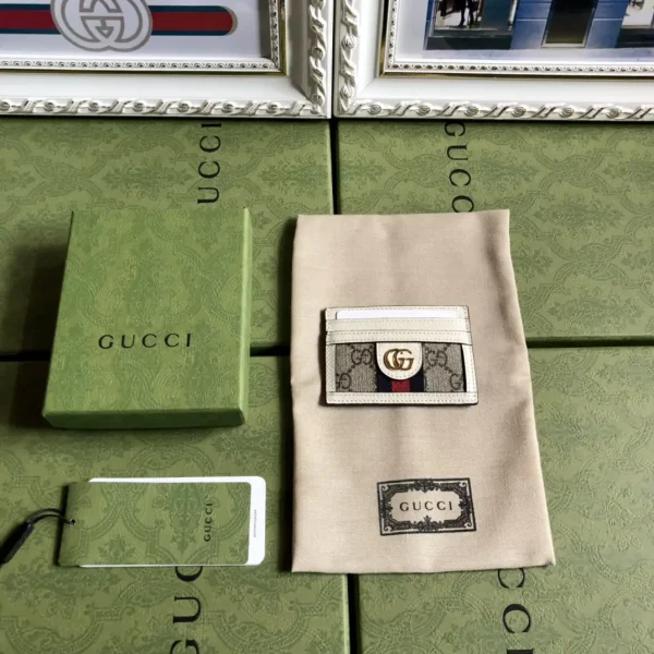 Gucci GG Monogram Web Stripe Card Holder image 1