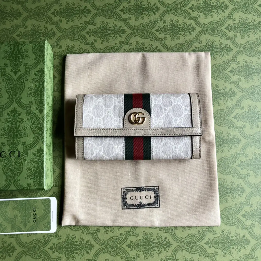 Gucci Monogram Web Stripe Long Wallet image 1